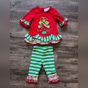 Rare Editions 6 Month Christmas Tree Outfit